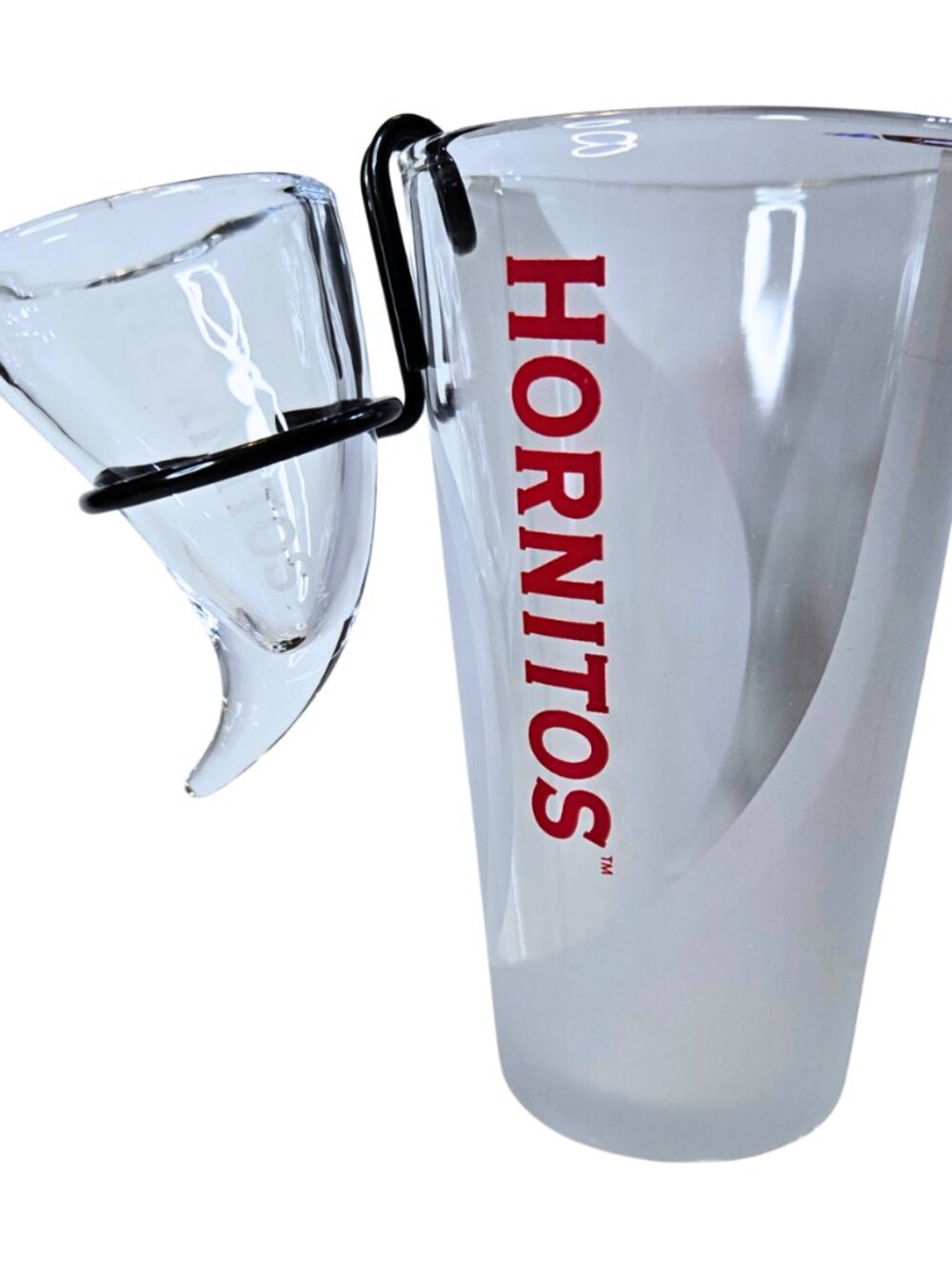 Vintage Hornitos Tequila Horns Up Shot Glass & Pint Glass